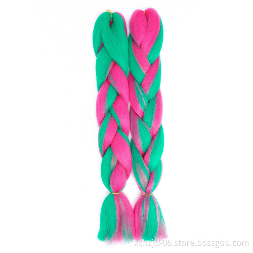 Wholesale Braiding Hair Mix Rainbow Braids Synthetic Jumbo Braids Hair Extension for Women